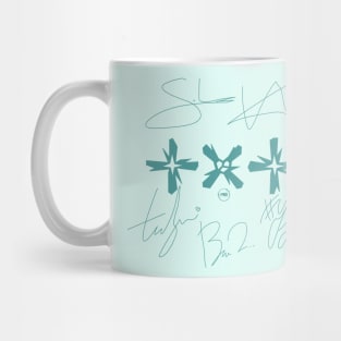 Design with the signatures of the txt group Mug